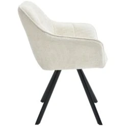 CLP Eetkamerstoel Scott Zwart Frame - Stof - Creme -Leen Bakker Winkel 271694d744f24bb48d73a98e013402cd