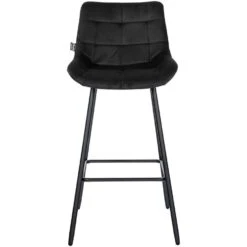 CLP Barkruk Weston Zwart Frame - Fluweel - Zwart -Leen Bakker Winkel 272a4ccd7dc746a5a56ebbce97843d48