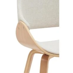 CLP Eetkamerstoel Vangale Walnoot Frame - Stof - Natura/creme -Leen Bakker Winkel 27dee0fd8ac445f4a9b161b58b83efce