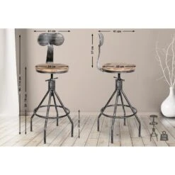 CLP Barkruk Hanam Antiek Zilver Frame - Hout - Antiek Zilver -Leen Bakker Winkel 28477bfad5264bbba78175d5a38c2625