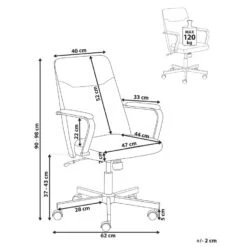 CAROGA - Bureaustoel - Lichtbruin - Stof -Leen Bakker Winkel 2b61151903a64834b4c84e6ce4701955