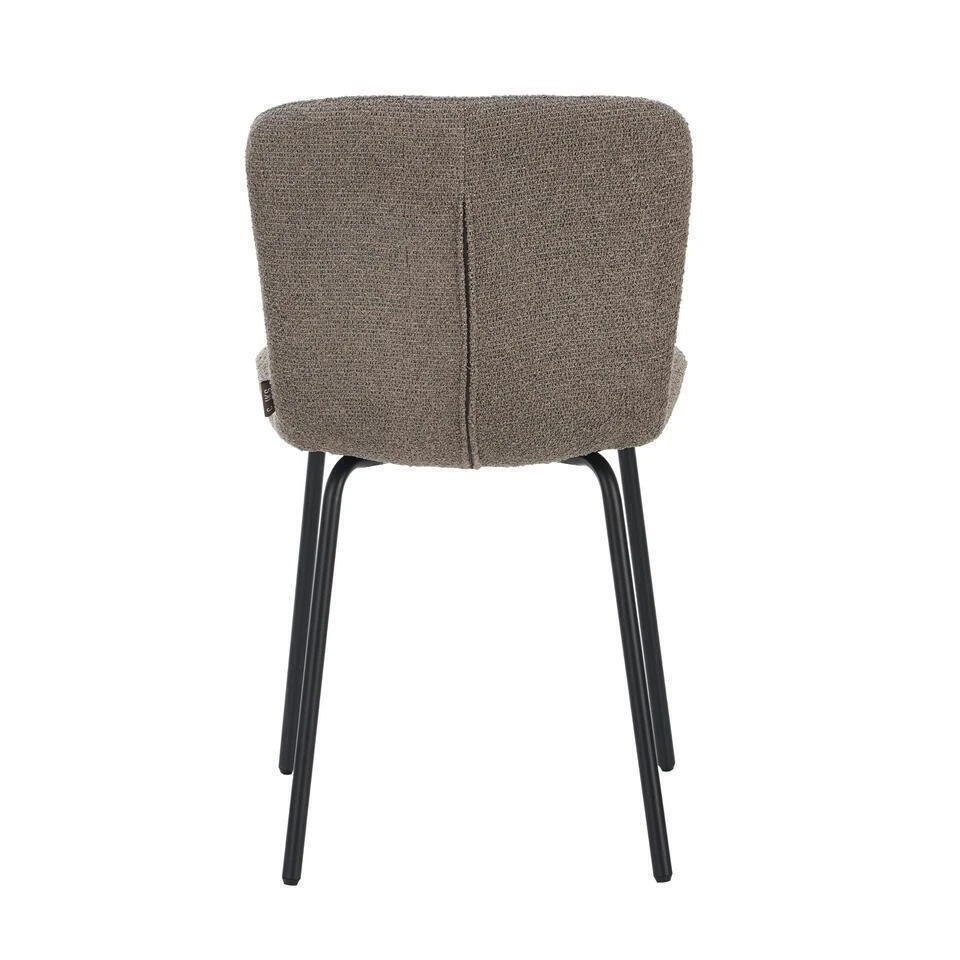 Luca Eetkamerstoel Bruin Stof - Set Van 2 7 Luca Eetkamerstoel Bruin Stof - Set Van 2 - Afbeelding 5