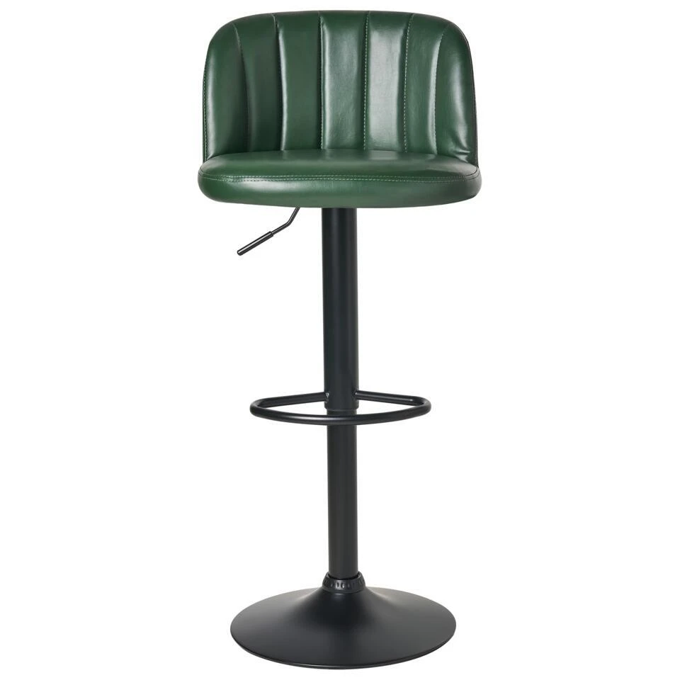 VLORE - Barkruk Set Van 2 - Donkergroen - Kunstleer 9 VLORE - Barkruk Set Van 2 - Donkergroen - Kunstleer - Afbeelding 7