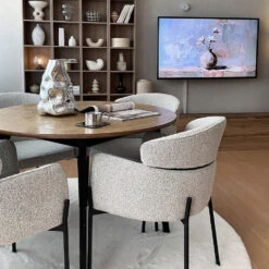 DS4U - Mira Eetkamerstoel Boucle - Beige -Leen Bakker Winkel 2e1b9d0925e845779ce55477e31601cd