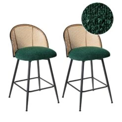 NATHAN - Barkruk Set Van 2 - Groen - 91 Cm - Bouclé -Leen Bakker Winkel 2e2bf727d6f344f59ec5f144e5bb9c7c