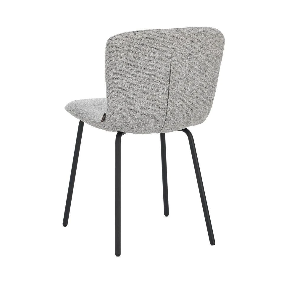 Luca Eetkamerstoel Grijs Stof - Set Van 4 7 Luca Eetkamerstoel Grijs Stof - Set Van 4 - Afbeelding 5