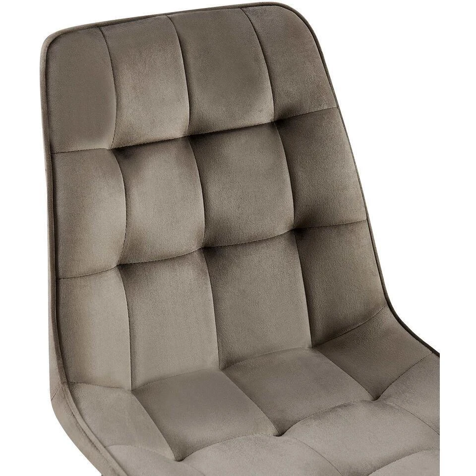 CLP Eetkamerstoel Gifford Mat Zwart Frame - Fluweel - Antraciet 6 CLP Eetkamerstoel Gifford Mat Zwart Frame - Fluweel - Antraciet - Afbeelding 4