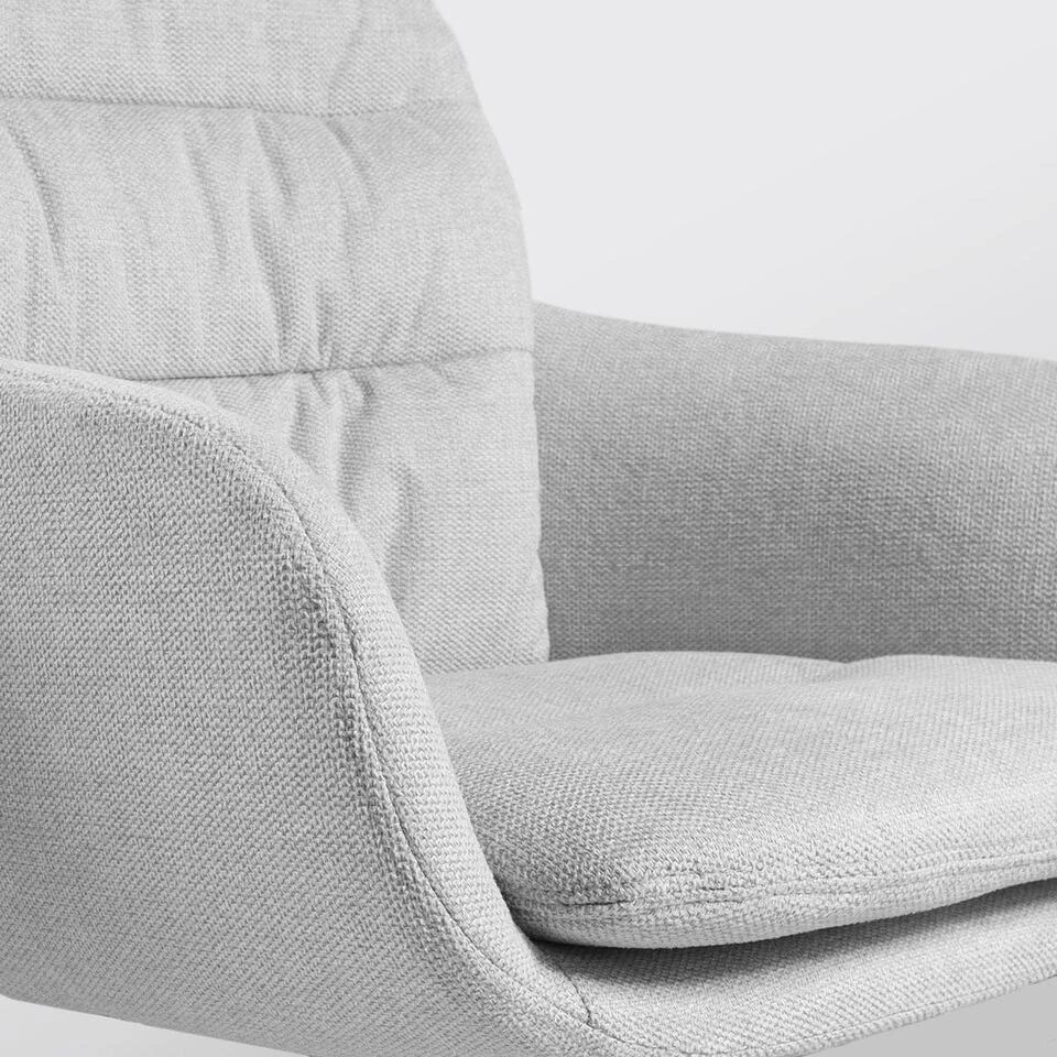 Nolon Nena-Mia Eetkamerstoel Grijs - Met Armleuning - Walnoot 5 Nolon Nena-Mia Eetkamerstoel Grijs - Met Armleuning - Walnoot - Afbeelding 3