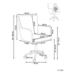 ALPINE - Bureaustoel - Grijs - Bouclé -Leen Bakker Winkel 300d2d99b89d4ecd8991ae0e7b7cd61a