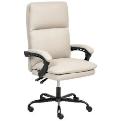 SERENE - Bureaustoel - Lichtbeige - Kunstleer -Leen Bakker Winkel 308b31f1cc5f4005a77c45bc2e57430c