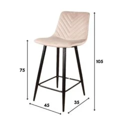 DS4U - Gaby Barkruk Velvet 75 Cm 2.0 - Groen 10 DS4U - Gaby Barkruk Velvet 75 Cm 2.0 - Groen -Leen Bakker Winkel 32e1c08ade8a474dbade33661ad20d11