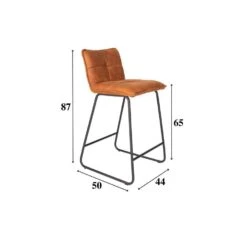 Industriële Barkruk Jelle Cognac - Zithoogte 65 Cm - Stof - Bruin 17 Industriële Barkruk Jelle Cognac - Zithoogte 65 Cm - Stof - Bruin -Leen Bakker Winkel 3d11fdfb94ba418b9c0506a19317d6be
