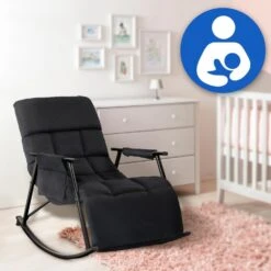 CLP Schommelstoel Cathy Stof - Zwart -Leen Bakker Winkel 3d8dcbf4ca7049fe8082181c59a2186b