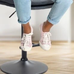 CLP Barkruk Damar Zwart Frame - Fluweel - Donkergrijs -Leen Bakker Winkel 3da34ec07f0643ed9759182f9891b05e