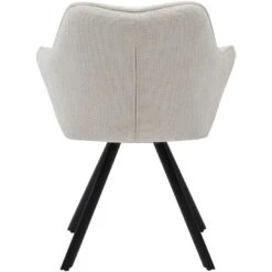 CLP Eetkamerstoel Scott Zwart Frame - Stof - Creme -Leen Bakker Winkel 3e34417e1d1f4e739d9dfe2d9e51f840