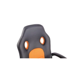 CLP Bureaustoel Elbing Zwart Frame - Kunstleer - Zwart/oranje -Leen Bakker Winkel 3f05b1aabc4a410e85a6b57f23786ba1