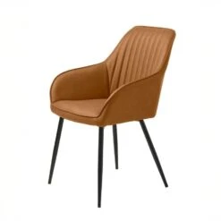 Eetkamerstoel Bruin PU Leer - Nolan Stripe - Set Van 2 -Leen Bakker Winkel 3f3e5e3fdde74ae7881c1b1d8f608486