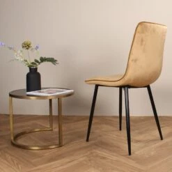 DS4U - Gaby Eetkamerstoel Velvet Goud -Leen Bakker Winkel 3f83a2fc041f4917b1d2bb7892f337e8