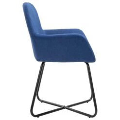 VidaXL Eetkamerstoelen 2 St Stof Blauw -Leen Bakker Winkel 3f8972504366441b992a17f5f9681464