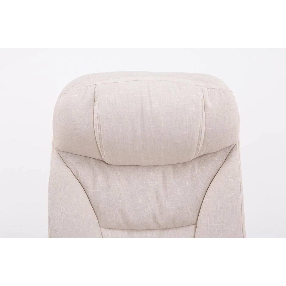 CLP Bureaustoel XL Troy Chroom Frame - Stof - Creme 7 CLP Bureaustoel XL Troy Chroom Frame - Stof - Creme - Afbeelding 5