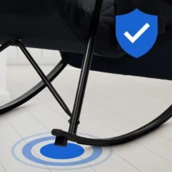 CLP Schommelstoel Cathy Stof - Zwart -Leen Bakker Winkel 41daae160de84b3fa5f456e4a85f9d2c