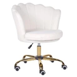 MONTICELLO - Bureaustoel - Wit - Bouclé -Leen Bakker Winkel 43584ecb211e40c180d503a935052485