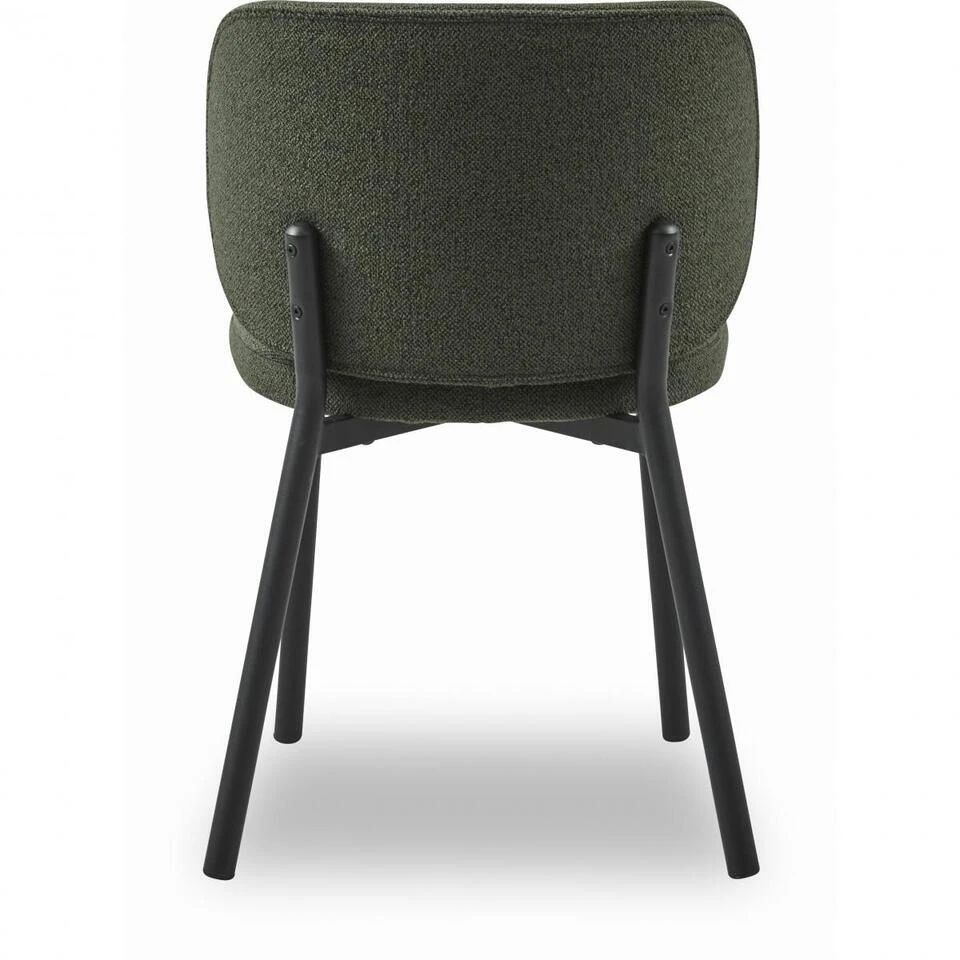 Nordic Home - Milly Eetkamerstoel Bouclé - Groen 5 Nordic Home - Milly Eetkamerstoel Bouclé - Groen - Afbeelding 3