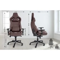 CLP Bureaustoel Keren Zwart Frame - Echt Leer - Bruin -Leen Bakker Winkel 4471822269e34b04a7507c52e50a58f7