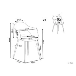 Beliani Eetkamerstoel UTICA - Roze Synthetisch Materiaal -Leen Bakker Winkel 460e5c3721c24514b9a3b97c7d40a5c1