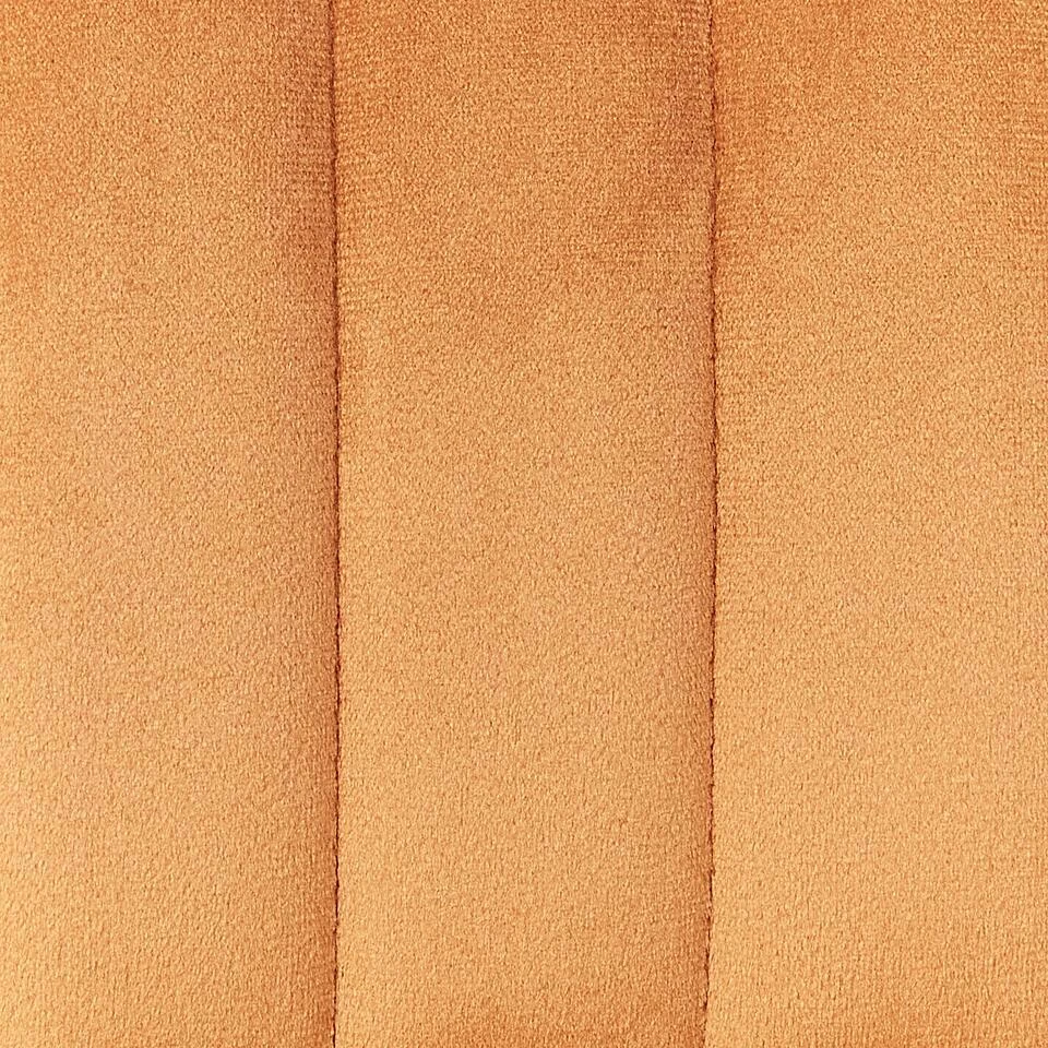 SANILAC - Barkruk Set Van 2 - Oranje - Fluweel 11 SANILAC - Barkruk Set Van 2 - Oranje - Fluweel - Afbeelding 9