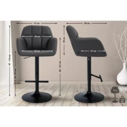 CLP Barkruk Natoma Zwart Frame - Kunstleer - Zwart -Leen Bakker Winkel 47e8c94955bc4a8dbe7794d3071b9703