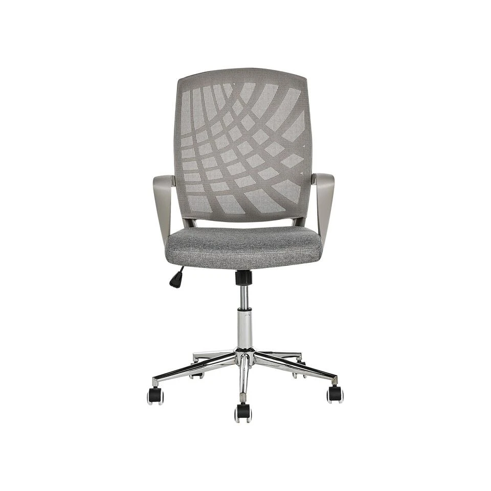 Beliani Bureaustoel BONNY - Grijs Polyester 6 Beliani Bureaustoel BONNY - Grijs Polyester - Afbeelding 4