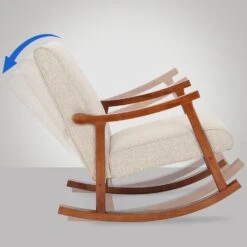 CLP Schommelstoel Morelia Stof - Creme -Leen Bakker Winkel 48ed58e53f9e453c935b8f4f1f484720