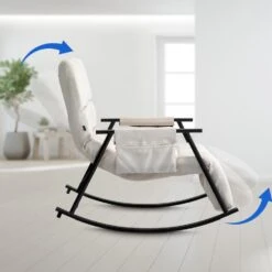 CLP Schommelstoel Cathy Fluweel - Creme 12 CLP Schommelstoel Cathy Fluweel - Creme -Leen Bakker Winkel 4953277a61bf42da93228d4ee91f875d