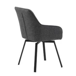 Eetkamerstoel Donkergrijs Stof - Draaibaar - 58x59x83cm - Alma - Set Van 2 -Leen Bakker Winkel 4a725bb221674f1e9aba47662dfa8436
