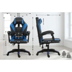 CLP Bureaustoel Orkney Zwart Frame - Kunststof - Zwart/blauw -Leen Bakker Winkel 4b255b252f2f438da34554a0f3dc43b6