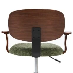 GUNNISON - Bureaustoel - Donkerhout/Groen - Chenille -Leen Bakker Winkel 4ce43b717c43477da94c9dd85ec4c560