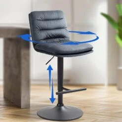 CLP Barkruk Damar Zwart Frame - Fluweel - Donkergrijs -Leen Bakker Winkel 4f2a772b8eb24c85989ce6309ec1d1ad