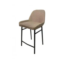 Giga Meubel Barstoel Taupe Boucle - Metaal - 53.5x52x94cm - Joëlle -Leen Bakker Winkel 4f6e9f2239a34d8eaa733a12337aead2