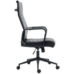 CLP Bureaustoel Kolumbus Mat Zwart Frame - Echt Leer - Zwart/zwart -Leen Bakker Winkel 50b685cbae1d41f1b62a3aa4f69ff676