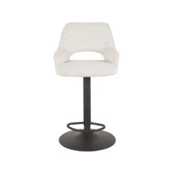 LABEL51 Barkruk Fer - Wit - Boucle - 47 X 45cm - Set Van 2 -Leen Bakker Winkel 53d15e16cf8745299708e62c0f3a32b4