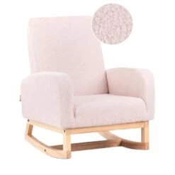 NORBY - Schommelstoel Voor Kinderen - Pastelroze - Bouclé -Leen Bakker Winkel 5499ba1c43874b7e85386ffbed2f4ec6
