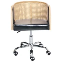 ELKHART - Bureaustoel - Zwart - Kunstleer -Leen Bakker Winkel 54b691cac29d49bfbc1d7530c5c0d29c