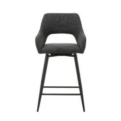 Barkruk Skye Draaibaar Met Armleuning Zwart - Zithoogte 66,50 Cm - Stof - Zwart 13 Barkruk Skye Draaibaar Met Armleuning Zwart - Zithoogte 66,50 Cm - Stof - Zwart -Leen Bakker Winkel 5584f3d9d81e4adbad3f2cab7f8429b7