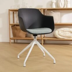 Nolon Nola-Liz Eetkamerstoel Zwart - Zacht Groen - Draaibaar - Wit -Leen Bakker Winkel 55bbfb84707b44e88866941abde6de8b