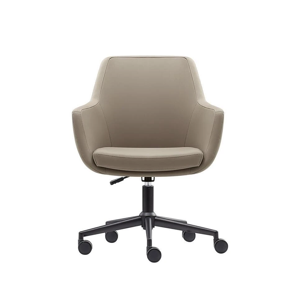 Bureaustoel/Eetkamerstoel Volos - Taupe - PU-leer 4 Bureaustoel/Eetkamerstoel Volos - Taupe - PU-leer - Afbeelding 2