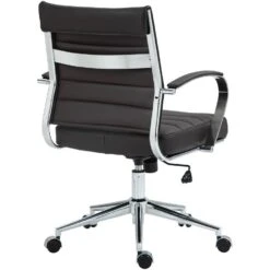 CLP Bureaustoel Oakland Chroom Frame - Echt Leer - Bruin -Leen Bakker Winkel 56149b835069418088751ec02375df81