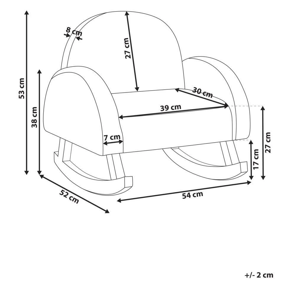 HUG - Schommelstoel Voor Kinderen - Lichtbeige - Bouclé 6 HUG - Schommelstoel Voor Kinderen - Lichtbeige - Bouclé - Afbeelding 4