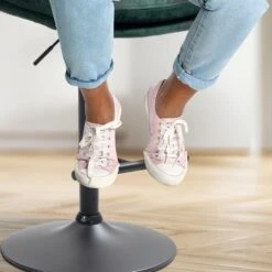 CLP Barkruk Damar Zwart Frame - Fluweel - Groen -Leen Bakker Winkel 589d6a3832594886aa71f10284a26874