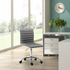 CLP Bureaustoel Alamosa Chroom Frame - Kunstleer - Grijs -Leen Bakker Winkel 59961dfef68a472cabac7ffd97951863